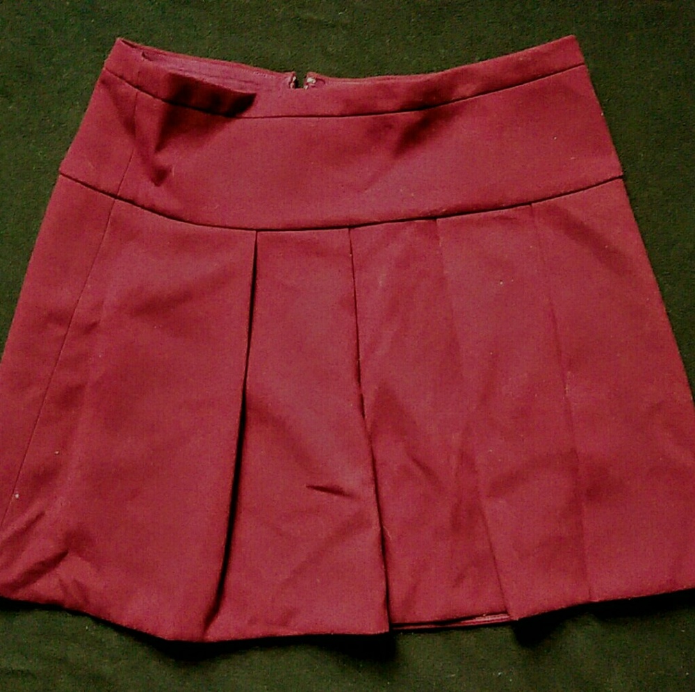 J.CREW Maroon Pleated Skirt